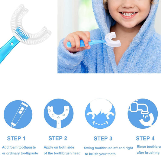 خمس فرش الاسنان السيليكون شكل U